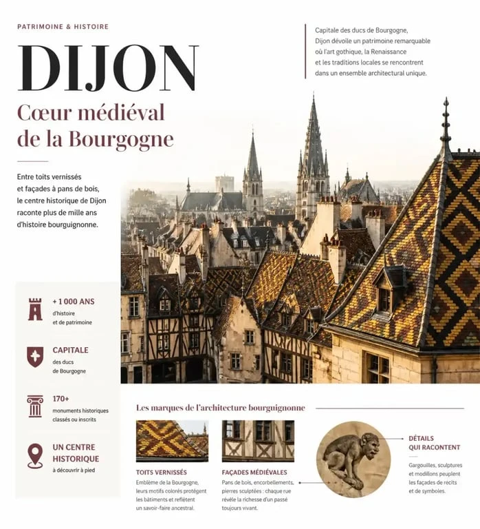 Centre historique de Dijon et ses quartiers emblématiques