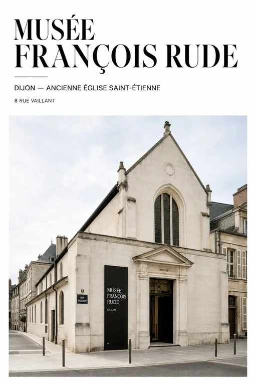 Le musée rude à Dijon, installé dans l’ancienne église Saint-Étienne, vue extérieure