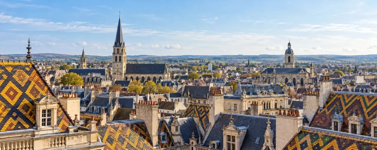 Pourquoi visiter Dijon : panorama sur les toits depuis la tour Philippe le Bon