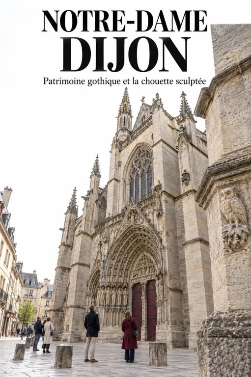 Visiter Dijon centre en suivant le parcours de la Chouette devant Notre-Dame