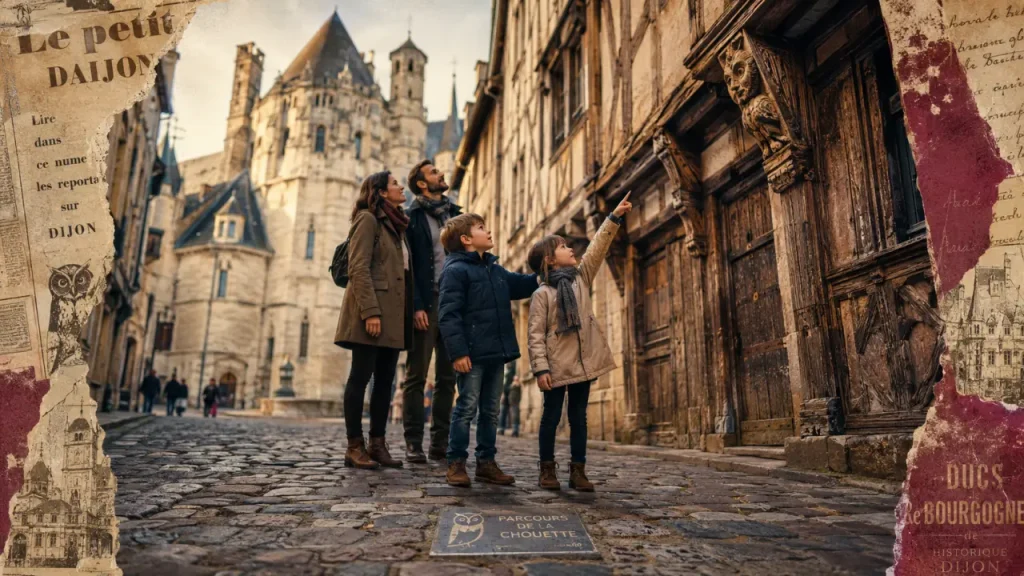 Que visiter a dijon avec des enfants : famille dans le centre historique de Dijon
