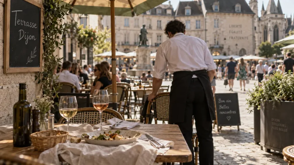 Restaurants avec terrasse à Dijon : 2 adresses centrales, 3 ambiances et le réflexe météo