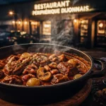 Restaurants Dijon Sud : bœuf bourguignon en cocotte fumante