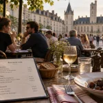 Terrasse restaurant sur la place de la Libération à Dijon