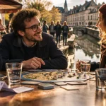 Sorties amicales Dijon : jeu de société dans un café à Dijon