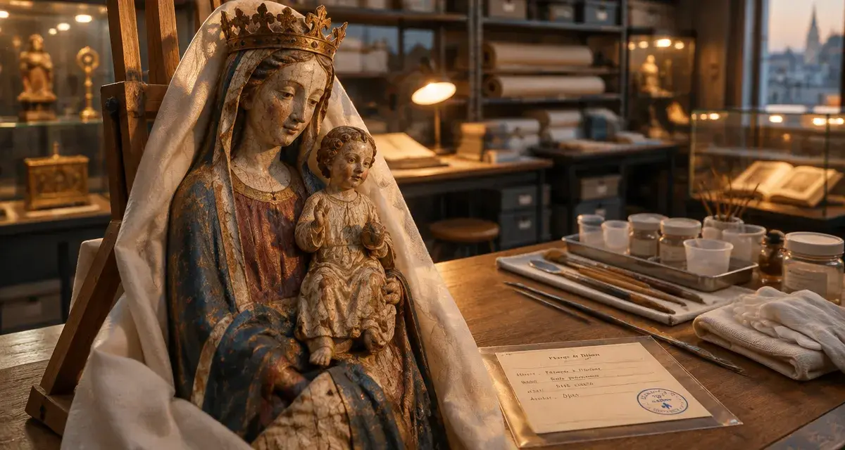 La Vierge protectrice de Dijon part en restauration